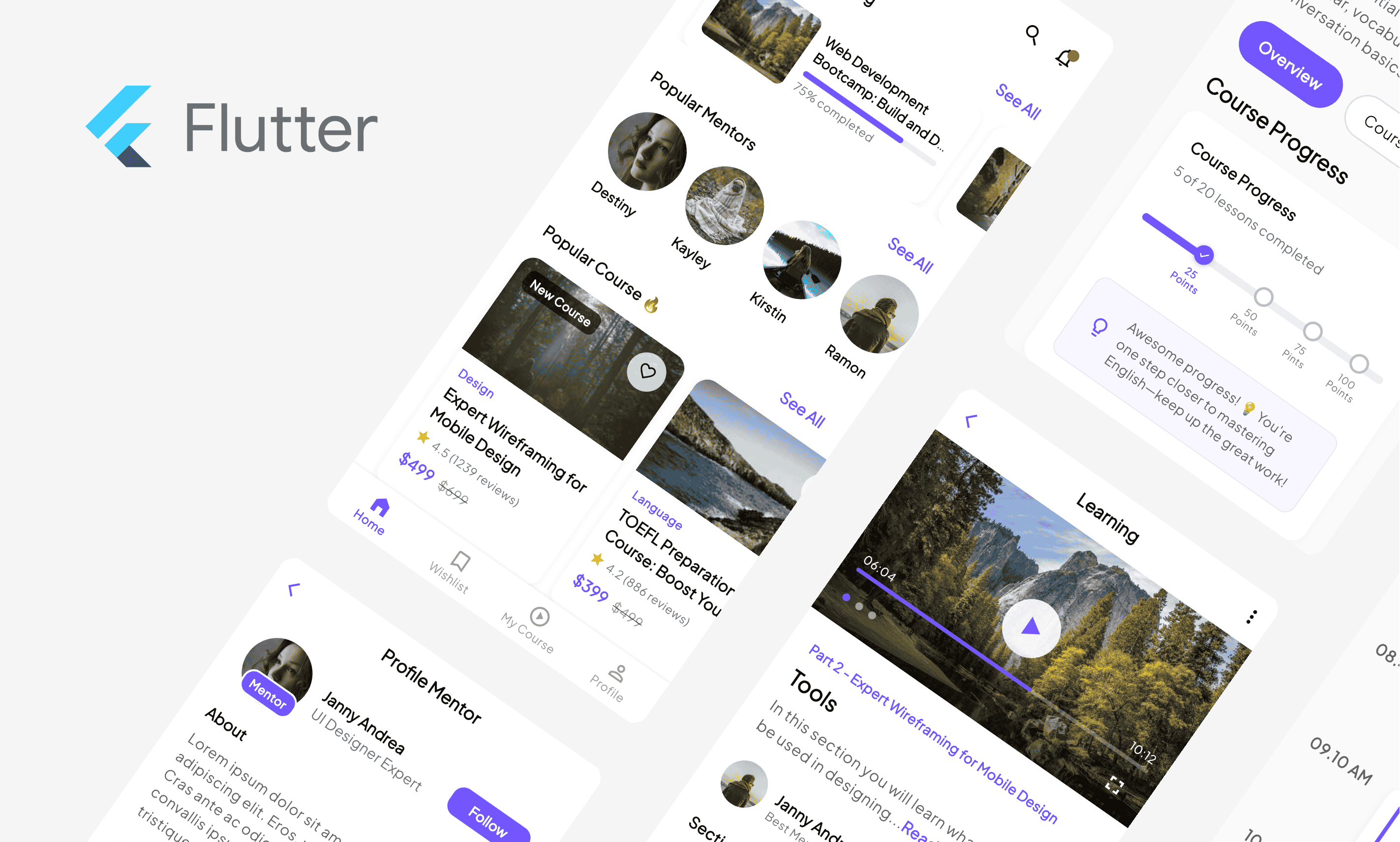 CourseCamp - Flutter Course App UI Kit